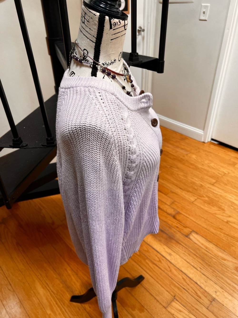 Universal Thread Lavender Button-Front Knit Cardigan - Picture 4 of 6